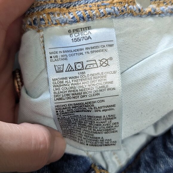 High-Waisted Vintage Slim Jeans 6 Petite (2 Pairs) 1 Blue 1 Black - Picture 2 of 12